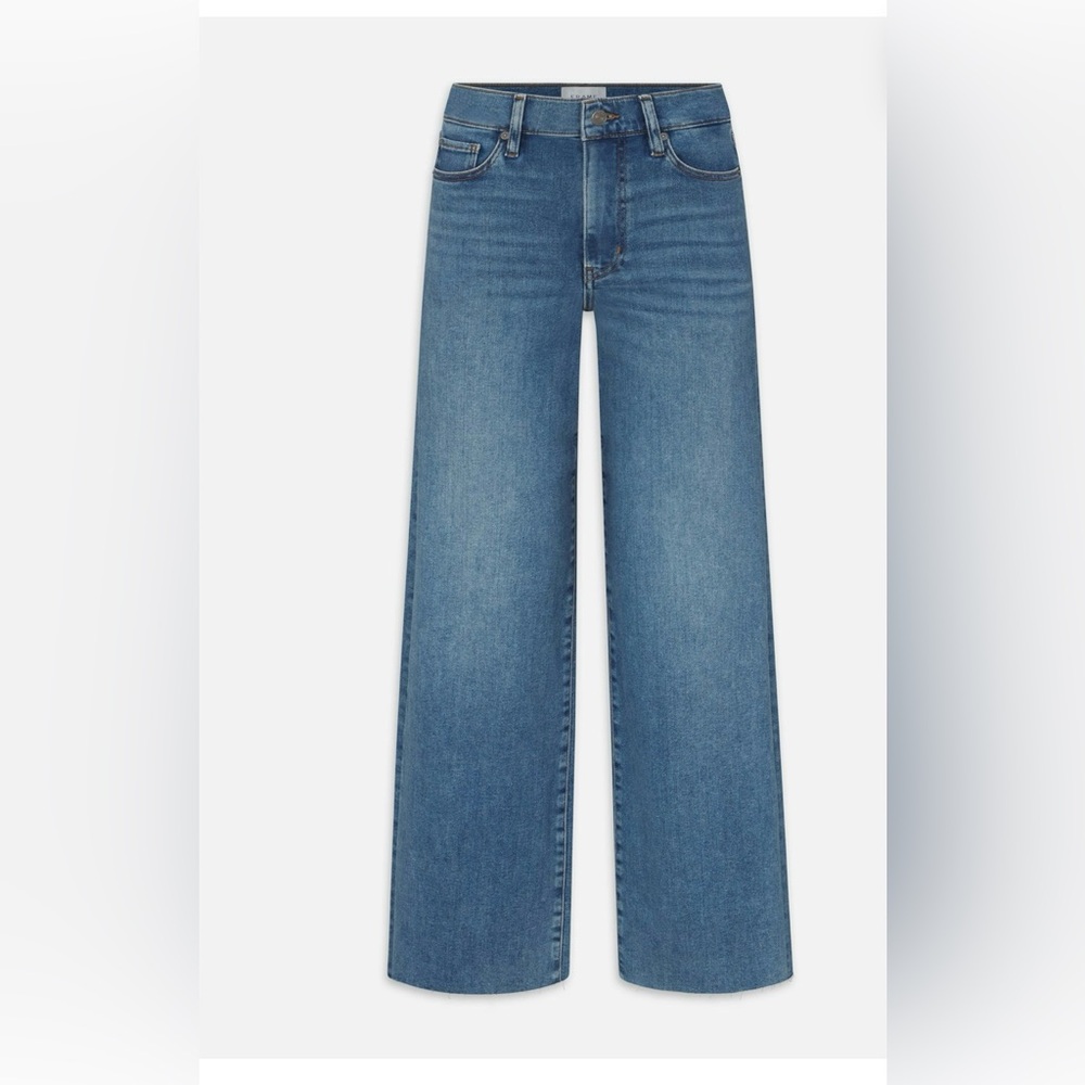 Frame Denim Dark Blue Wide Leg Jeans
